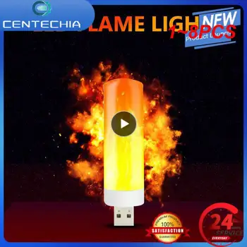 1~8PCS tungi yorug'lik USB Flame Light Light sham nuri LED Flame Light USB atmosfera Light USB Plug chiroq ochiq yopiq