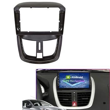 9 dyuymli avtomobil Fasyasi Audio Fitting adapter navigatsiya paneli to'plamlari Peugeot 207 2002-2010 uchun avtomobil DVD ramka paneli