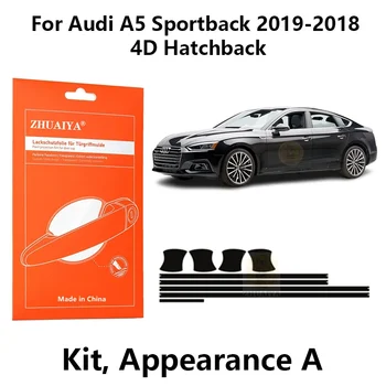Audi A5 Sportback 2018-2023 4D Hatchback uchun eshik chet soqchilar eshik dastasi Kubogi bo'yoq himoya Film TPU PPF