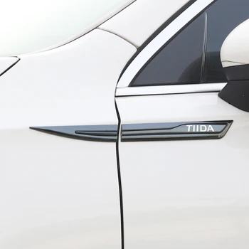 Avtomobil aksessuarlari Nissan TIDA avtomobil Fender metall Sticker tashqi yillik teglar o'zgartirish avtomobil gerbi uchun 2pcs/to'siq