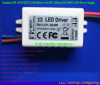 Doimiy oqim LED drayveri 1-3x2 Vt 450ma 3-10v 2 Vt 4 Vt 6 Vt 450 mA AC-DC tashqi chiroq nuri COB quvvat manbai yoritgichi