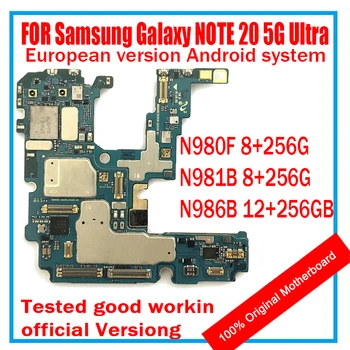 EI AQSh versiyasi 256GB + 12GB 128GB + 8GB RAM Samsung Galaxy NOTE uchun 20 5G Ultra N980f N981B N986B N981u N986u anakart Unlocked