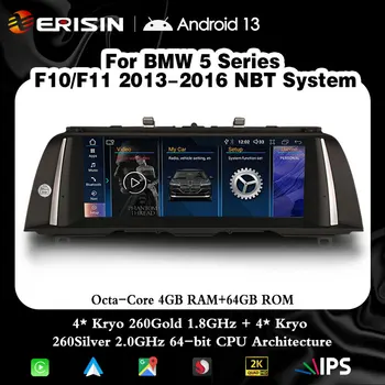 Erisin ES3310N HD 2K IPS Android 13.0 avtomobil Stereo GPS Satnav 5 seriyali F10/F11 uchun NBT Bluetooth 5.0 CarPlay AUTO 4G bilan