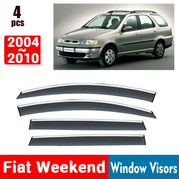 Fiat hafta uchun 2004-2010 oyna Visors yomg'ir qorovul derazalar yomg'ir Cover deflektor ayvon qalqon Vent Guard Aksessuarlar 2005 2006