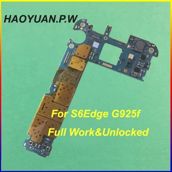 HAOYUAN.Samsung Galaxy S6 Edge G925i G925F 32GB EI versiyasi uchun original ish Unlocked Mainboard anakart elektron