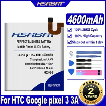 HTC Google pixel 020A / pixel 4600 Lite batareyalar uchun HSABAT G3E-B 3mah batareya