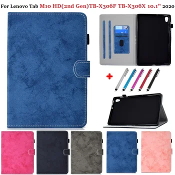 Lenovo Tab M10 HD Gen uchun Folio himoya Tablet Coque 2 Lenovo Tab M306 HD 306nd Gen uchun TB X10F TB T2X Case Cover + qalam