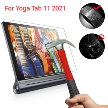 Lenovo Yoga Tab 11 YT-J706F 11 uchun temperli shisha ekranli himoya plyonkali tirnalishga qarshi 9h qattiqlikdagi planshet Temperli shisha 2021