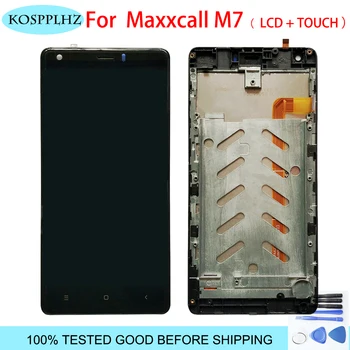 Maxxcall M7 LCD displey va sensorli Ekranni yig'ish uchun ramka ta'mirlash qismi mobil telefon aksessuarlari + asboblari