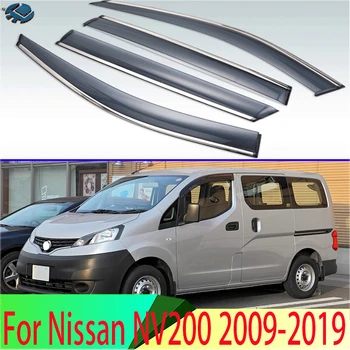 Nissan NV200 2009-2019 plastik tashqi Visor Vent Shades oyna Quyosh yomg'ir Guard deflektor 4pcs uchun