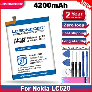 Nokia LC uchun LOSONCOER 4200mAh LC-620 batareya 620 LC620 6.2 7.2 TA-1198 TA-1200 TA-1196 mobil mobil telefon