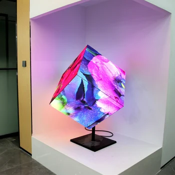 Oliy qaror Magic Cube P3 yopiq ochiq LED Video devor ekran reklama 4 tomoni ko'rsatish moduli hajmi 192 * 192mm