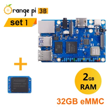Orange Pi 3b 2G RAM 32g EMMC yagona Kengashi kompyuter RK3566 64-bit-BT Gigabit Demo Kengashi Run Android Linux OpenHarmony OS