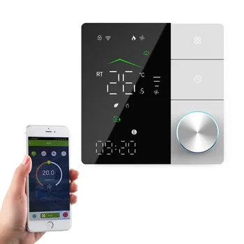 Qiumi aqlli simsiz tugma termostat Smart Life ilovasini boshqarish Alexa Google Home bilan ishlaydi