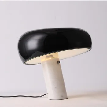 Qo'ziqorin stol lampalari marmar Kid Study LED stol yoritgichi uy qora tungi yotoqxona yashash xonasi dekorativ kitob o'qish chiroqlari