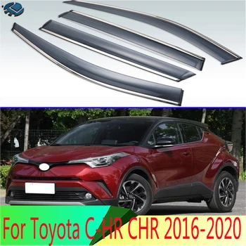 Toyota C-HR CHR 2016 2017 2018 2019 2020 plastik tashqi Visor Vent soyalari oyna Quyosh yomg'ir Guard qaytargich 4pcs uchun