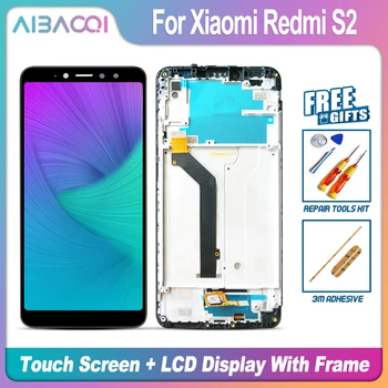 Xiaomi Redmi S2 uchun AiBaoQi yangi sensorli ekran+LCD displey+ramka+quvvat kabelini yig'ishni almashtirish