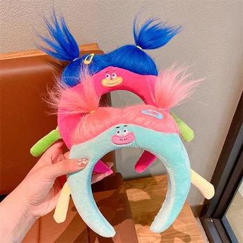 Yangi Monster Doll Plush Soch Bantlari Soch Aksessuarlari Fotosurat Ayollar Qizlar Bosh Kiyimi Juftliklar G'alati Yuvish Yuz Soch Bantlari